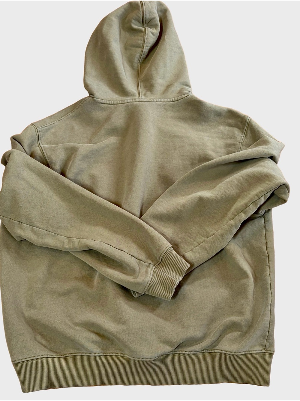 Lacoste Rare René Script Logo Hoodie L Sage Green Classic Fit 100% Cotton - Picture 7 of 13